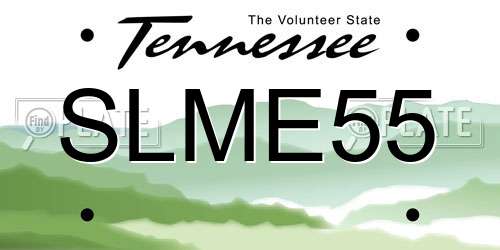SLME55 Tennessee License Plate