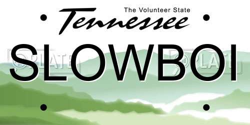 SLOWBOI Tennessee License Plate