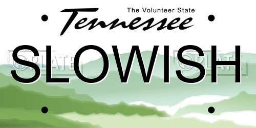 SLOWISH Tennessee License Plate