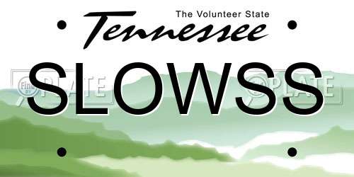 SLOWSS Tennessee License Plate