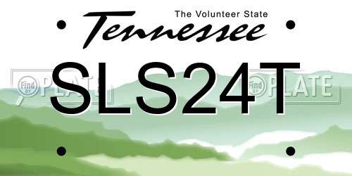 SLS24T Tennessee License Plate