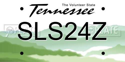 SLS24Z Tennessee License Plate