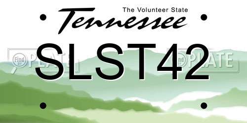 SLST42 Tennessee License Plate