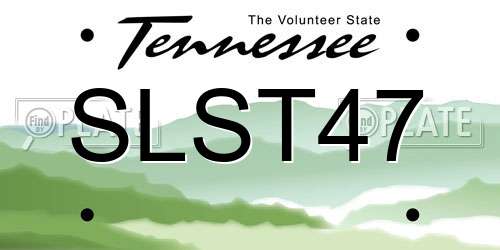 SLST47 Tennessee License Plate