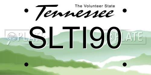 SLTI90 Tennessee License Plate