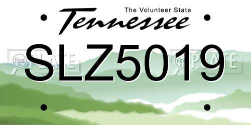 SLZ5019 Tennessee License Plate