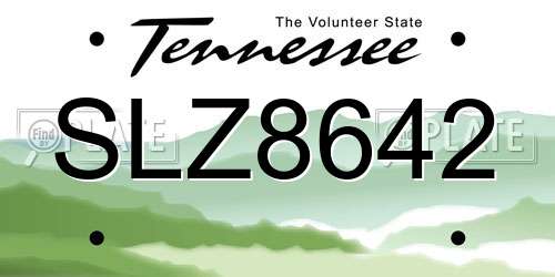 SLZ8642 Tennessee License Plate