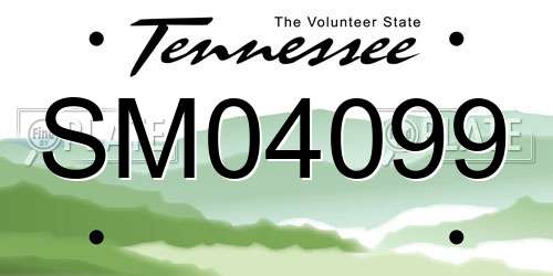 SM04099 Tennessee License Plate