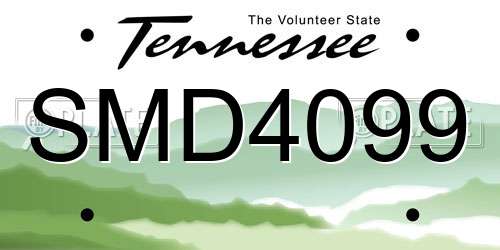 SMD4099 Tennessee License Plate
