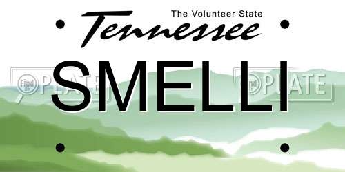 SMELLI Tennessee License Plate
