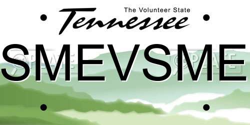 SMEVSME Tennessee License Plate