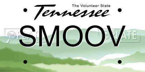 SMOOV Tennessee License Plate