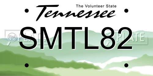 SMTL82 Tennessee License Plate