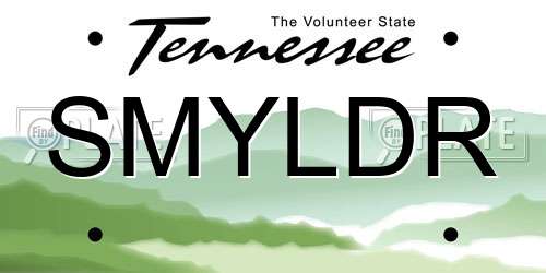 SMYLDR Tennessee License Plate