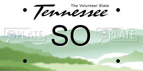 SO Tennessee License Plate
