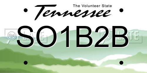 SO1B2B Tennessee License Plate