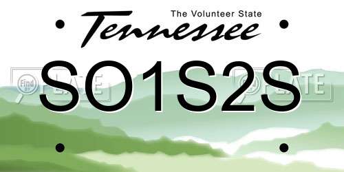 SO1S2S Tennessee License Plate