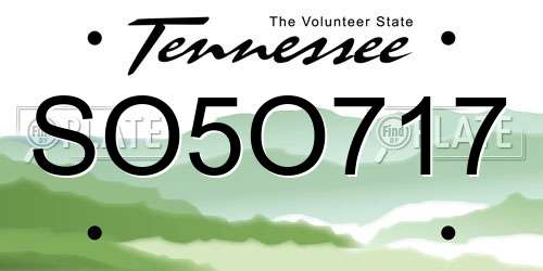 SO5O717 Tennessee License Plate