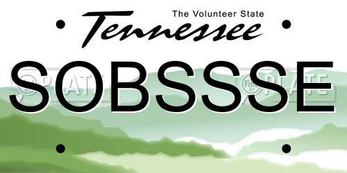SOBSSSE Tennessee License Plate