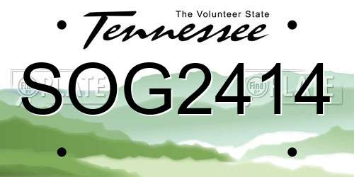 SOG2414 Tennessee License Plate