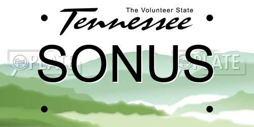 SONUS Tennessee License Plate