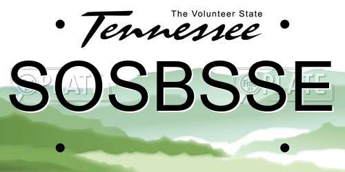 SOSBSSE Tennessee License Plate