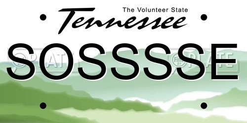 SOSSSSE Tennessee License Plate