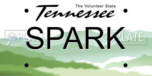 SPARK Tennessee License Plate