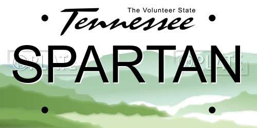 SPARTAN Tennessee License Plate