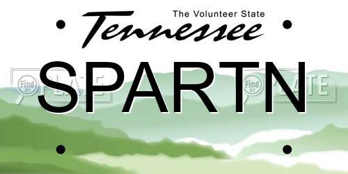 SPARTN Tennessee License Plate