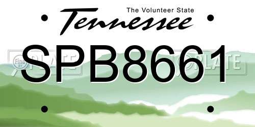 SPB8661 Tennessee License Plate