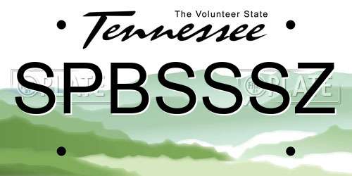 SPBSSSZ Tennessee License Plate