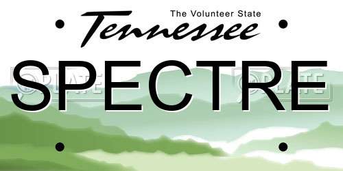 SPECTRE Tennessee License Plate