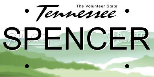 SPENCER Tennessee License Plate