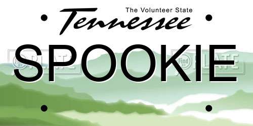 SPOOKIE Tennessee License Plate