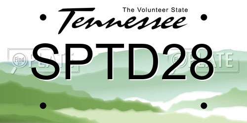 SPTD28 Tennessee License Plate