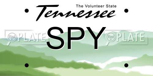 SPY Tennessee License Plate