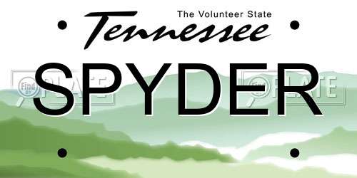 SPYDER Tennessee License Plate