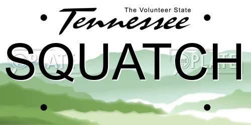 SQUATCH Tennessee License Plate