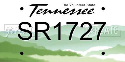 SR1727 Tennessee License Plate