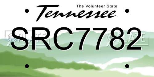 SRC7782 Tennessee License Plate