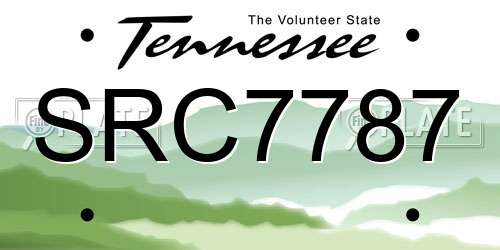SRC7787 Tennessee License Plate