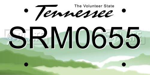 SRM0655 Tennessee License Plate