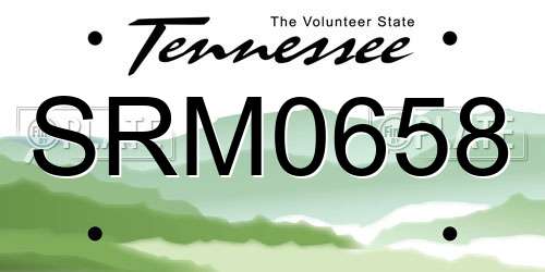 SRM0658 Tennessee License Plate