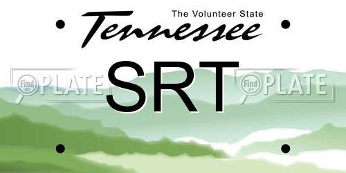SRT Tennessee License Plate