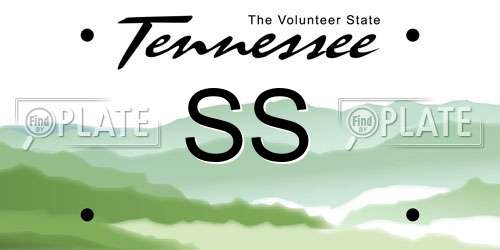 SS Tennessee License Plate