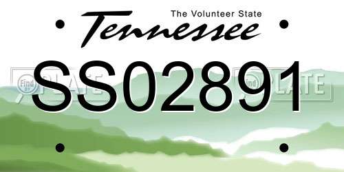SS02891 Tennessee License Plate
