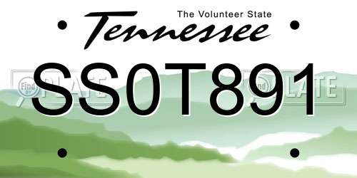 SS0T891 Tennessee License Plate
