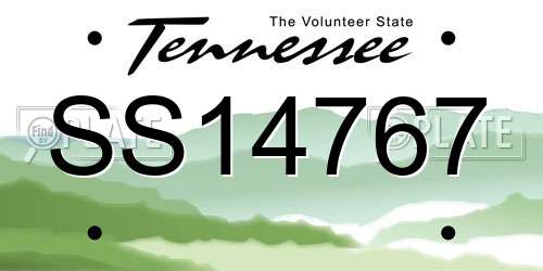 SS14767 Tennessee License Plate