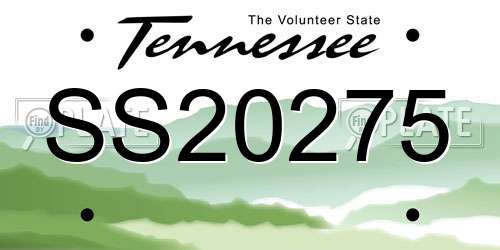 SS20275 Tennessee License Plate